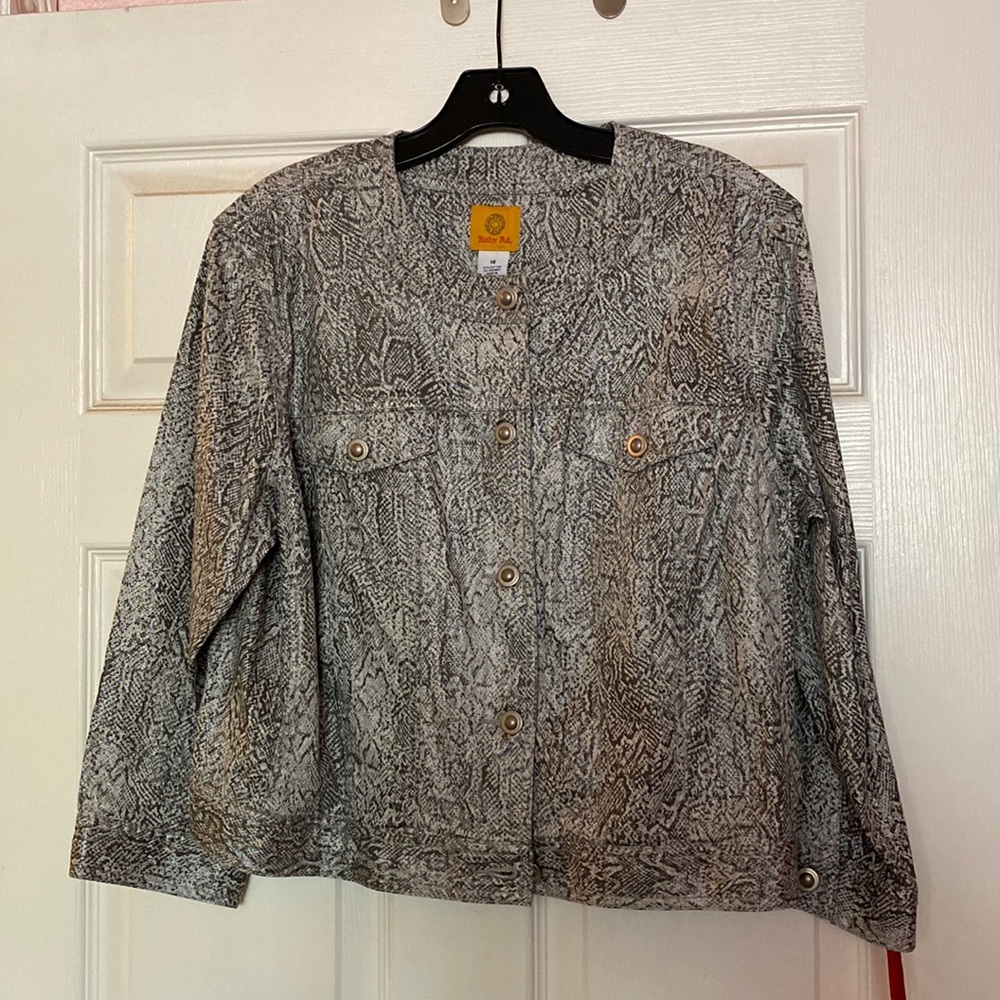 Ruby Rd. Snake Skin Jacket. Brand New, Never Worn. Size 14. Cotton/Spandex blend